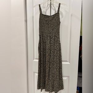 Leopard print midi dress